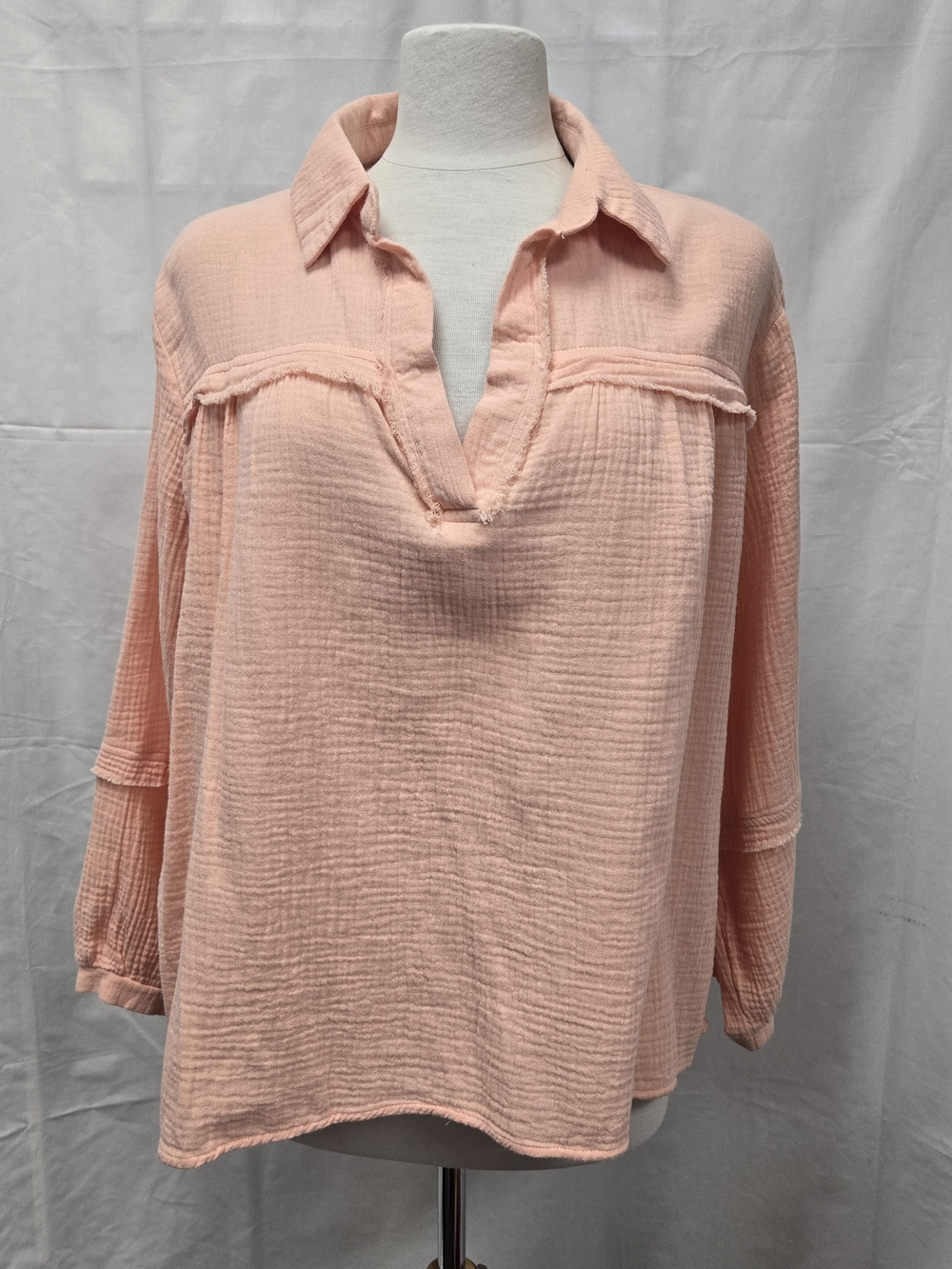 Coco + Carmen Peach V-Neck Tunic